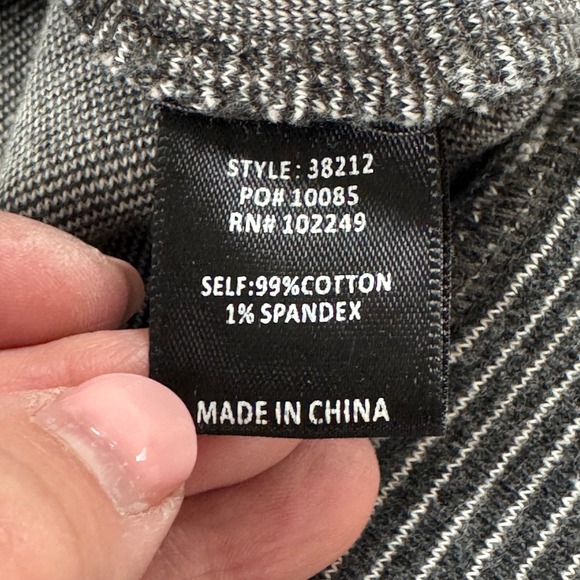 Skies Are Blue Women's Size S Black Striped Rouched Bow Sleeve Sweatshirt - Picture 6 of 9